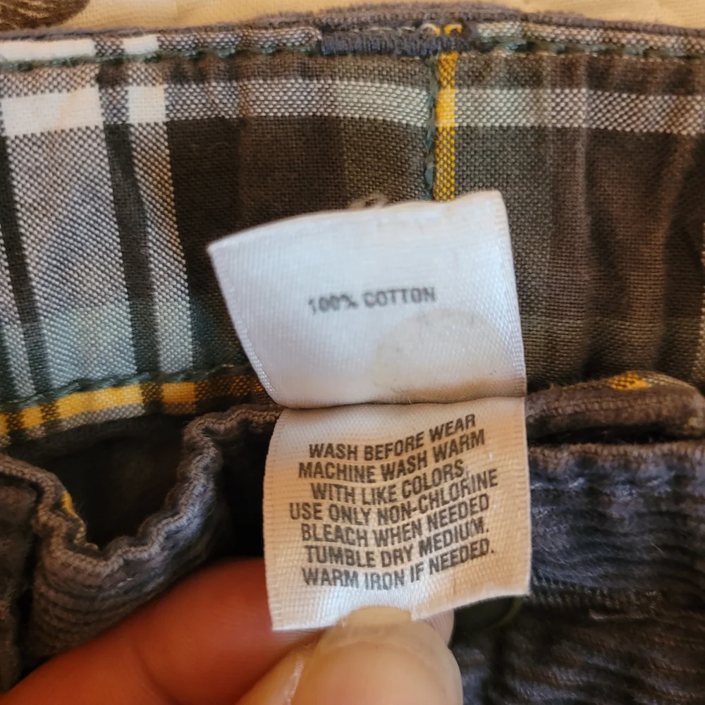 Carter's Gray/Blue Courderoy Pants Adjustable Waist Sz 3T